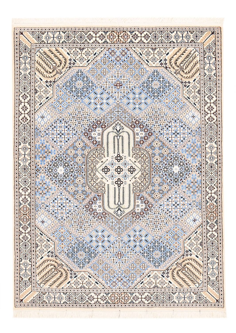 Tapis persan - Nain - Royal - 195 x 137 cm - bleu clair