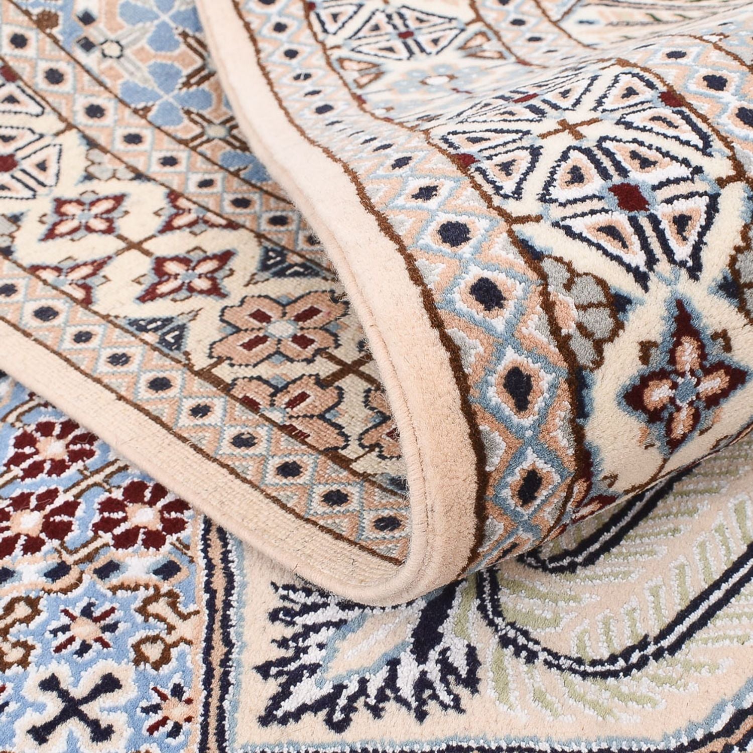 Tapis persan - Nain - Royal - 195 x 137 cm - bleu clair