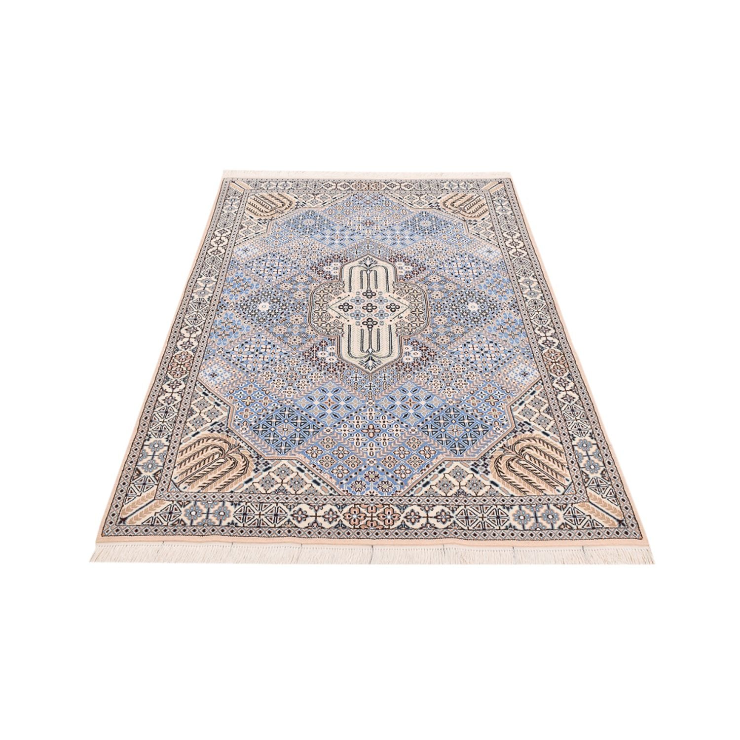 Tapis persan - Nain - Royal - 195 x 137 cm - bleu clair