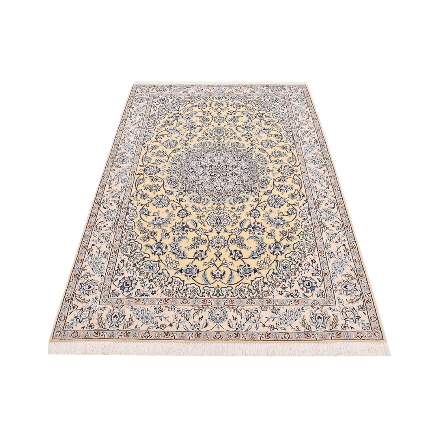 Tapis persan - Nain - Royal - 210 x 132 cm - beige