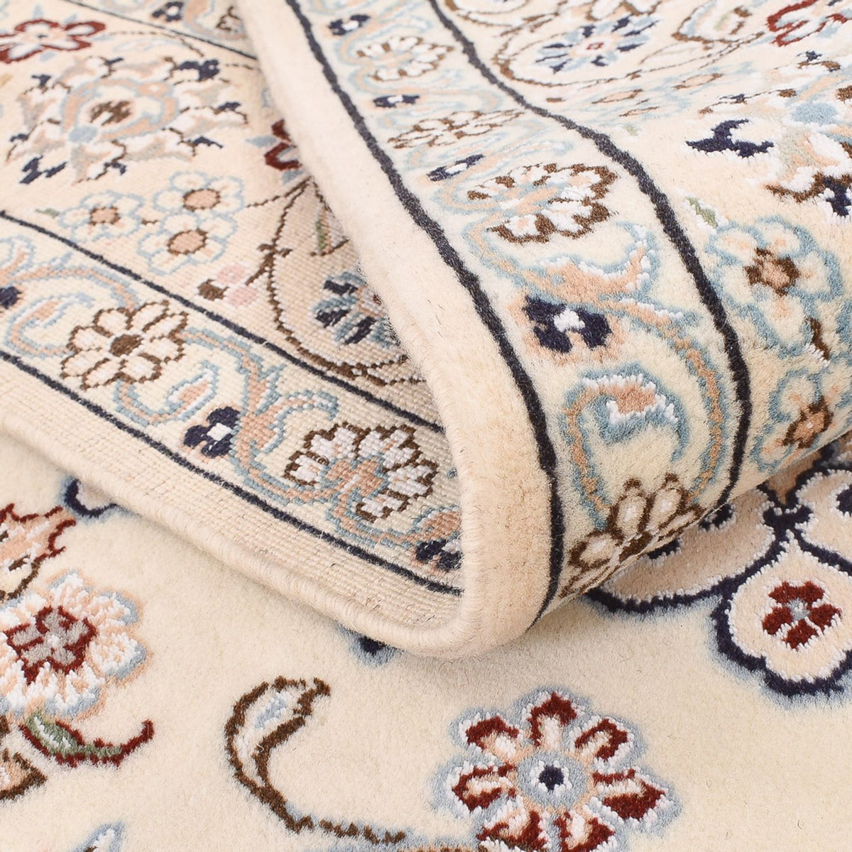 Tapis persan - Nain - Royal - 196 x 130 cm - crème