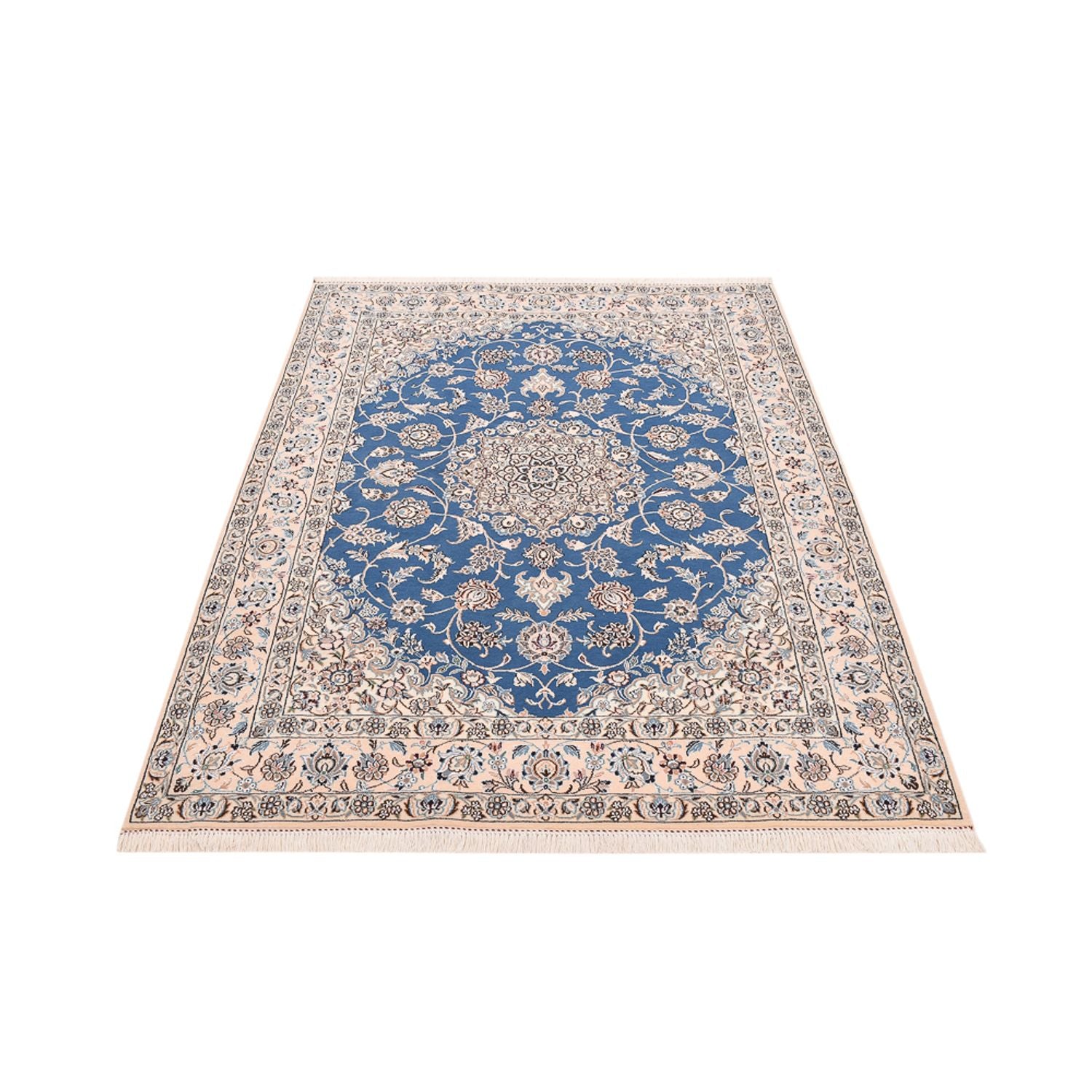 Tapis persan - Nain - Royal - 202 x 151 cm - bleu