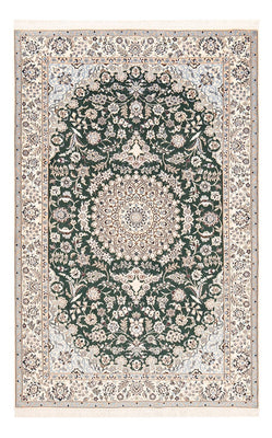 Tapis persan - Nain - Royal - 255 x 159 cm - vert foncé