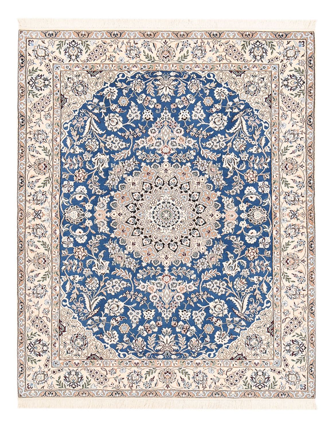 Tapis persan - Nain - Royal - 201 x 155 cm - bleu