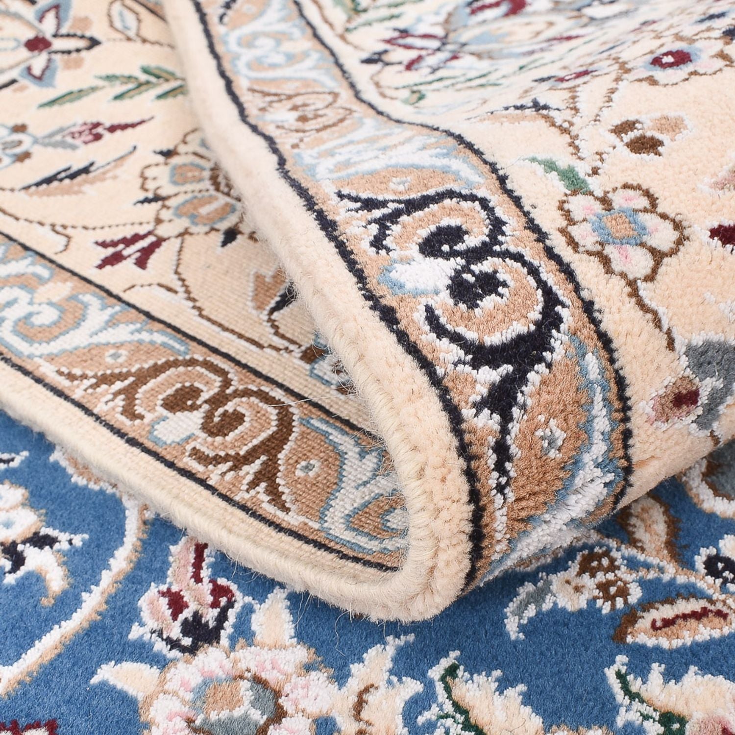 Tapis persan - Nain - Royal - 201 x 155 cm - bleu