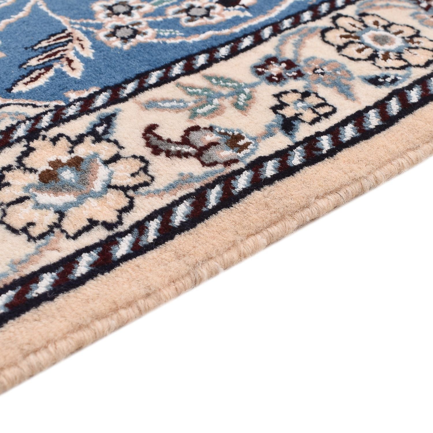 Tapis persan - Nain - Royal - 127 x 90 cm - bleu
