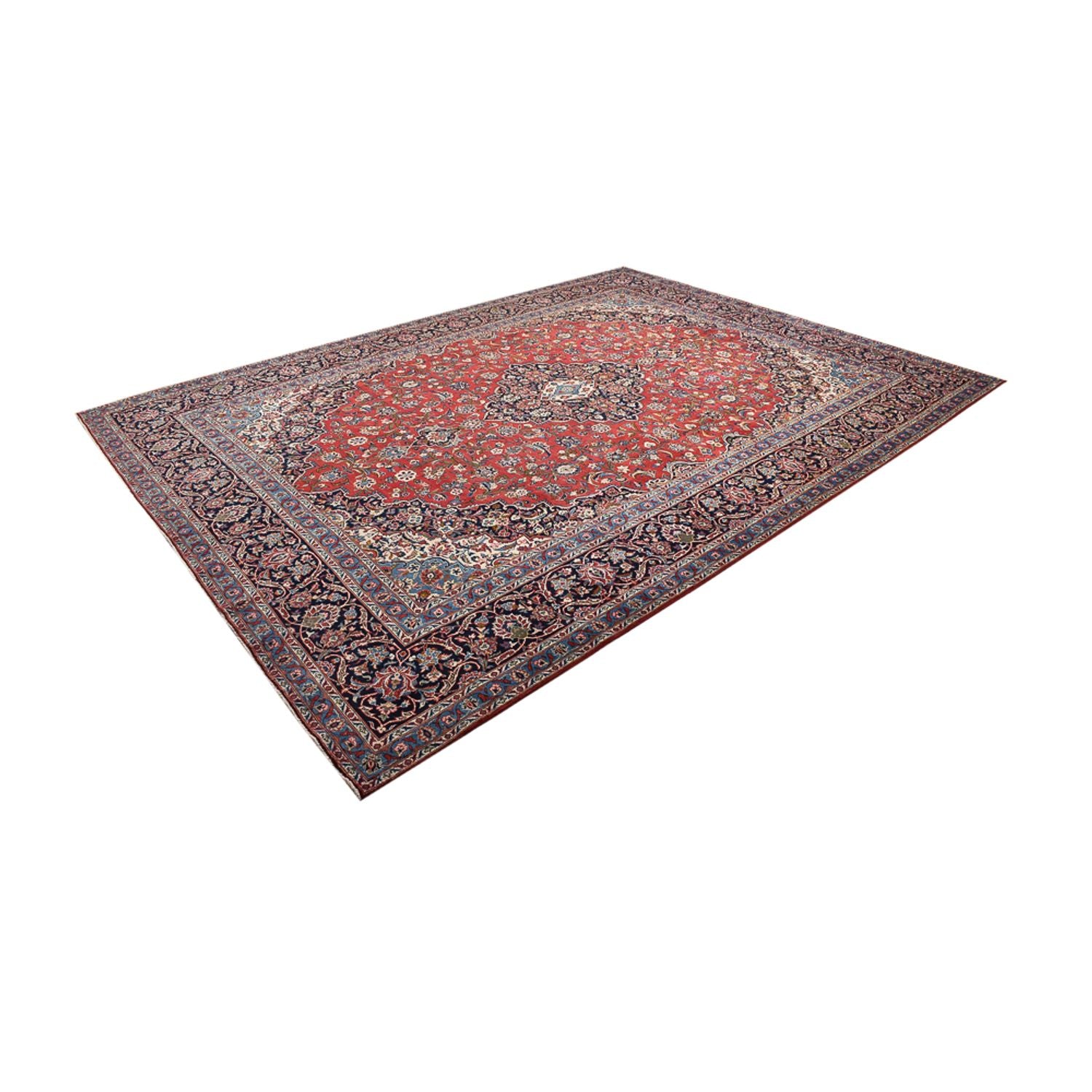 Tapis persan - Keshan - 405 x 303 cm - rouge