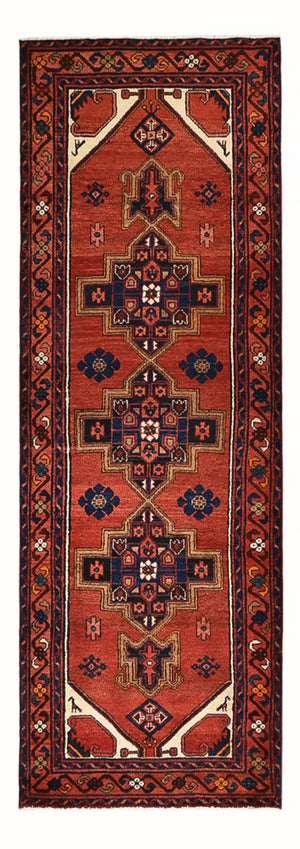 Tapis de couloir Tapis persan - Bidjar - 300 x 102 cm - rouge