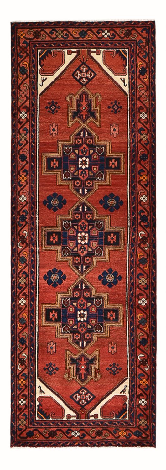 Tapis de couloir Tapis persan - Bidjar - 300 x 102 cm - rouge