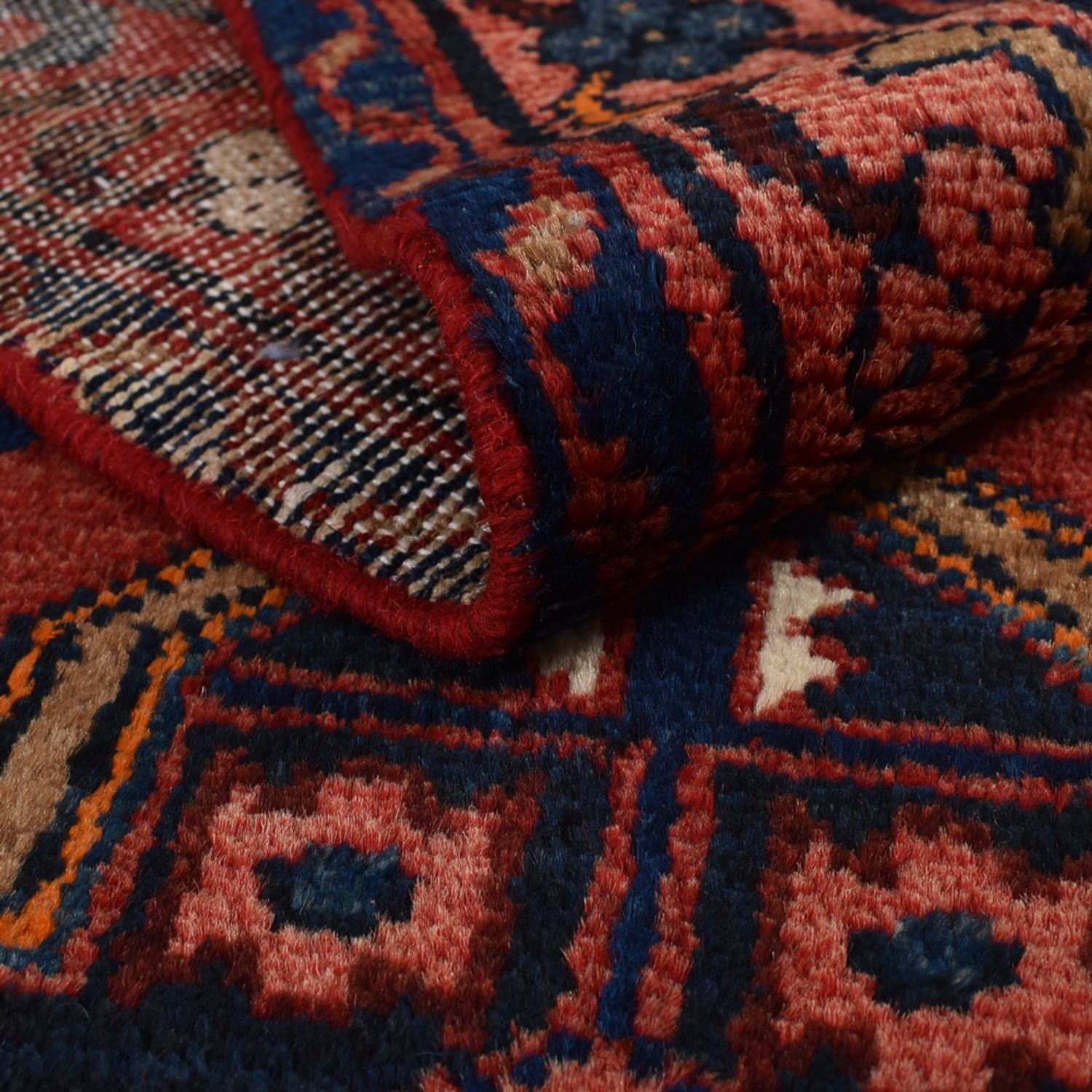 Tapis de couloir Tapis persan - Bidjar - 300 x 102 cm - rouge