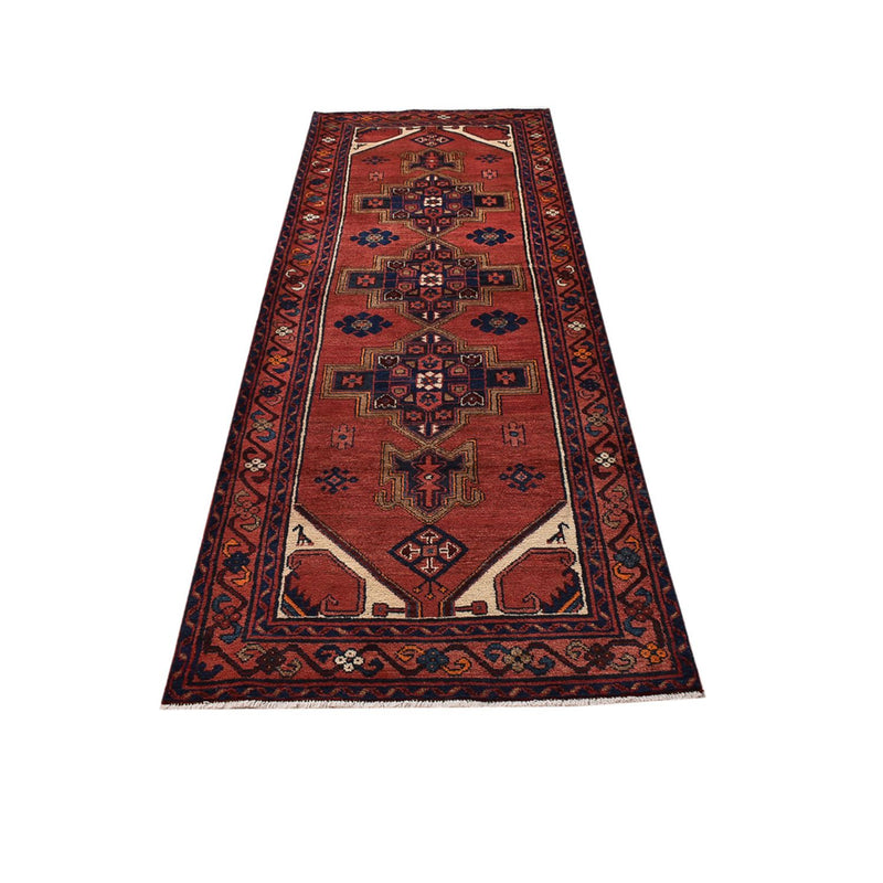Tapis de couloir Tapis persan - Bidjar - 300 x 102 cm - rouge