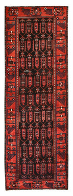 Tapis de couloir Tapis persan - Nomadic - 303 x 104 cm - rouge
