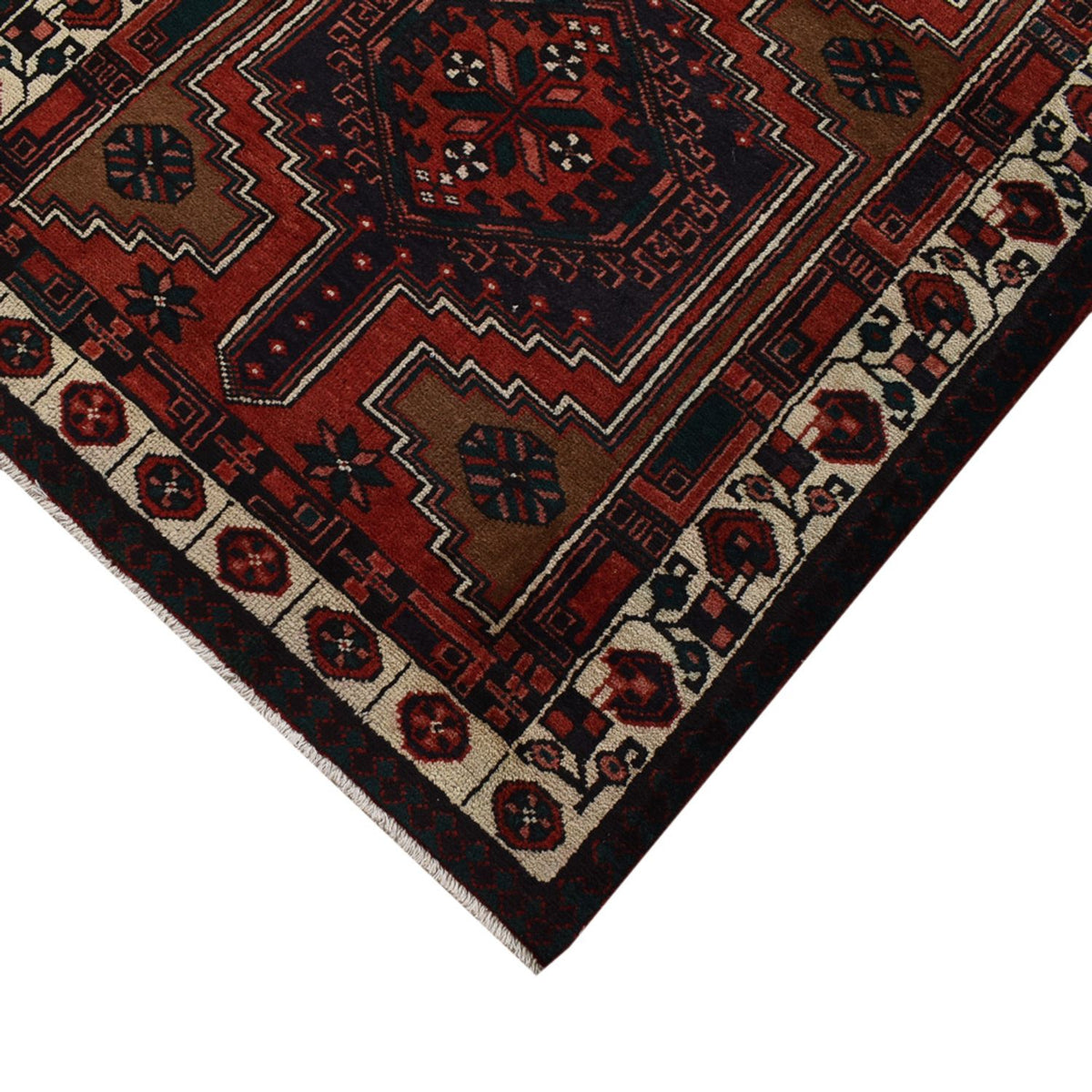 Tapis de couloir Tapis persan - Nomadic - 318 x 100 cm - rouge foncé