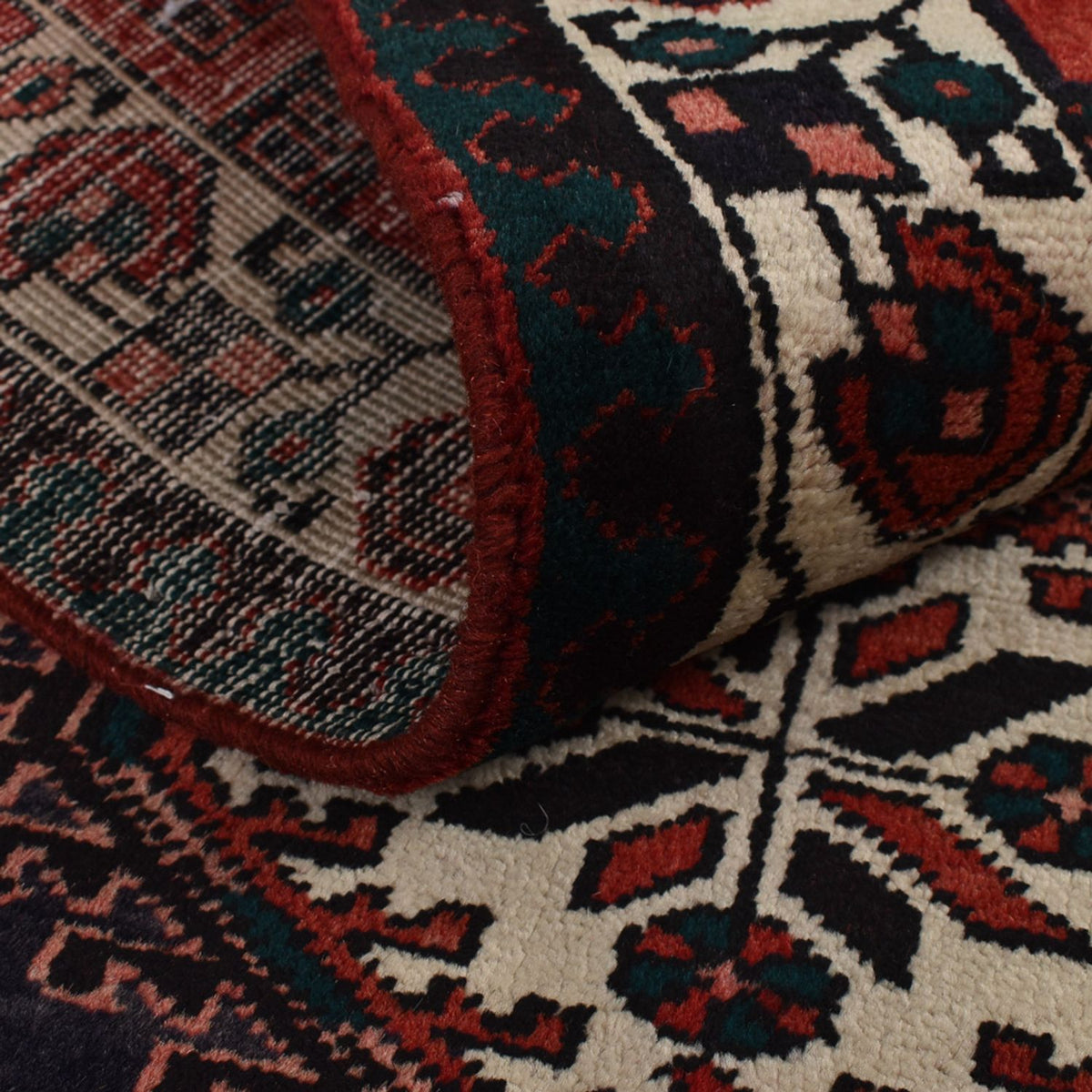 Tapis de couloir Tapis persan - Nomadic - 318 x 100 cm - rouge foncé