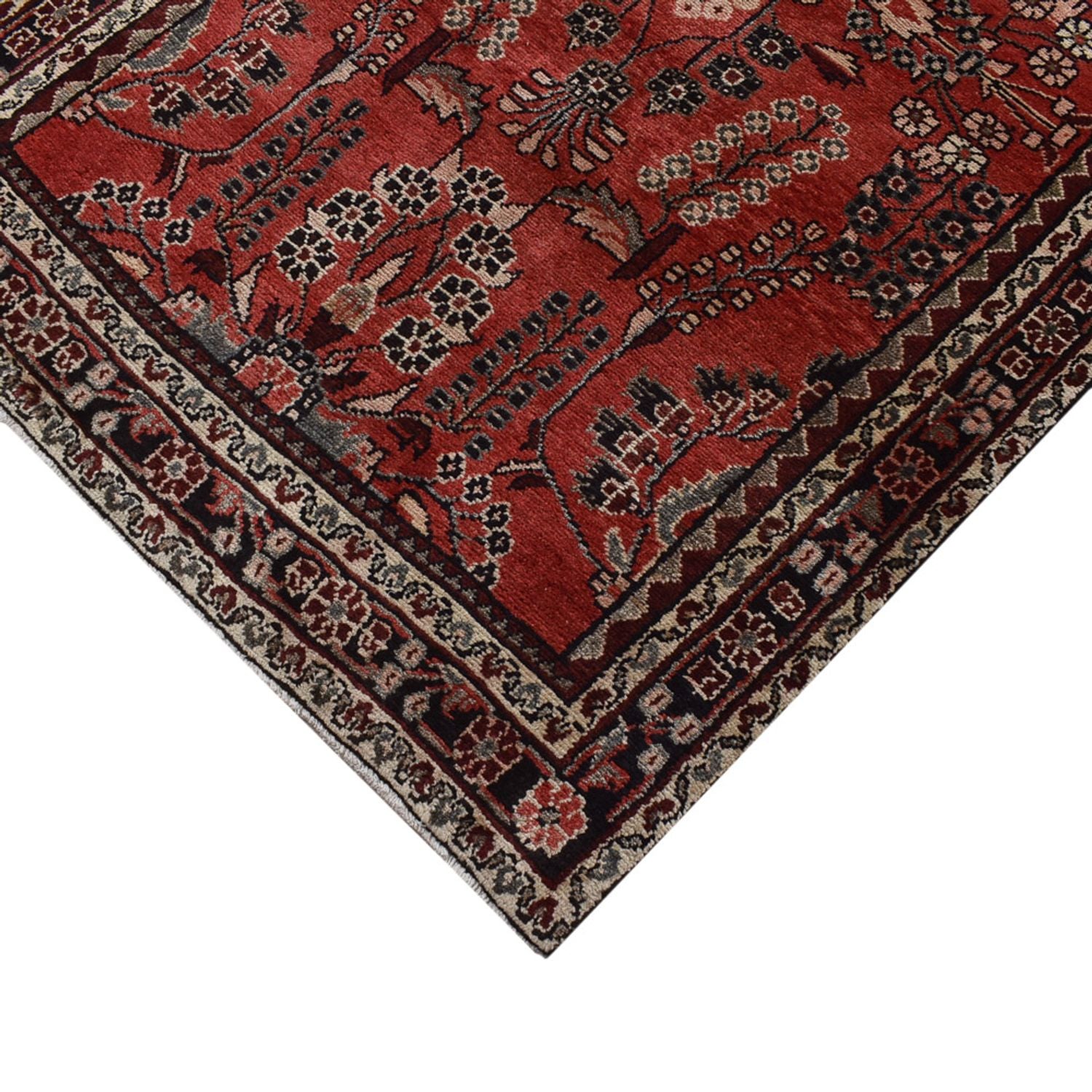 Tapis de couloir Tapis persan - Tabriz - 398 x 110 cm - rouge