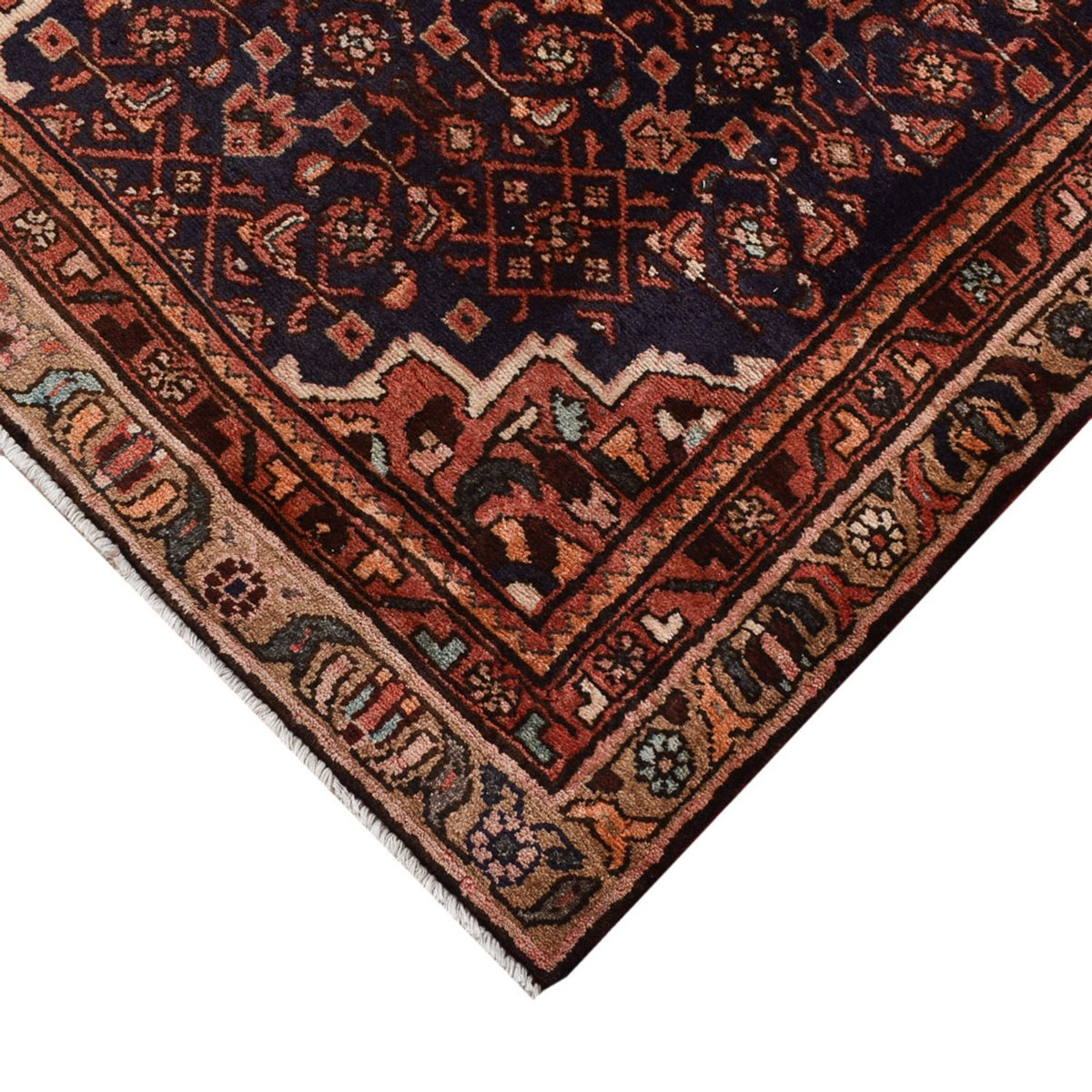 Tapis de couloir Tapis persan - Nomadic - 313 x 113 cm - rouge foncé