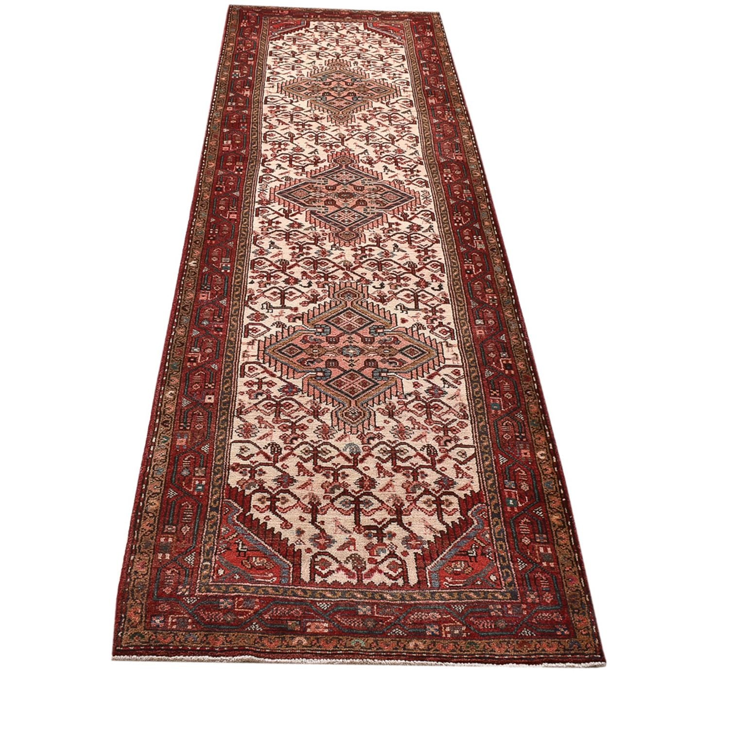 Tapis de couloir Tapis persan - Nomadic - 300 x 85 cm - rouge clair