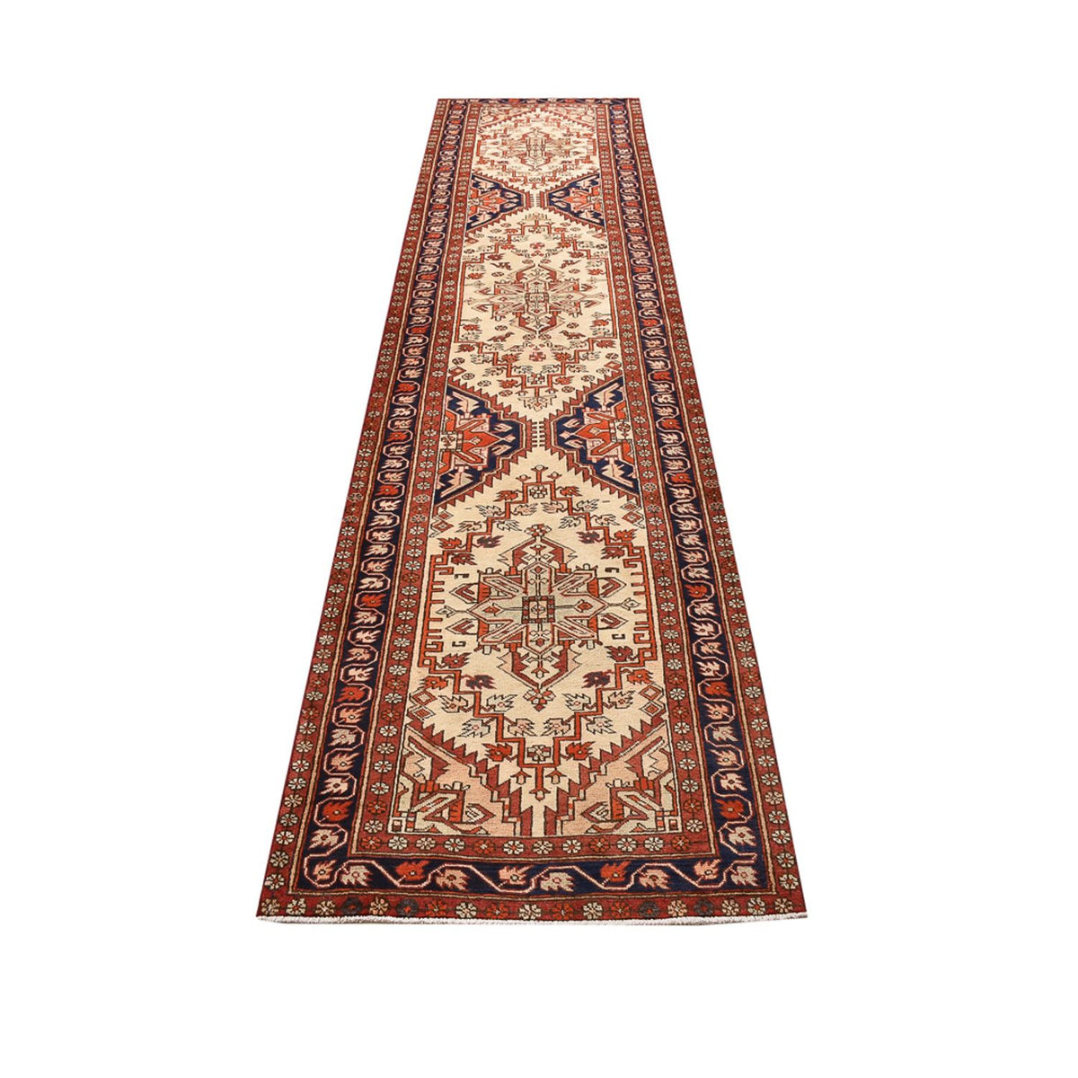 Tapis de couloir Tapis persan - Nomadic - 345 x 82 cm - beige