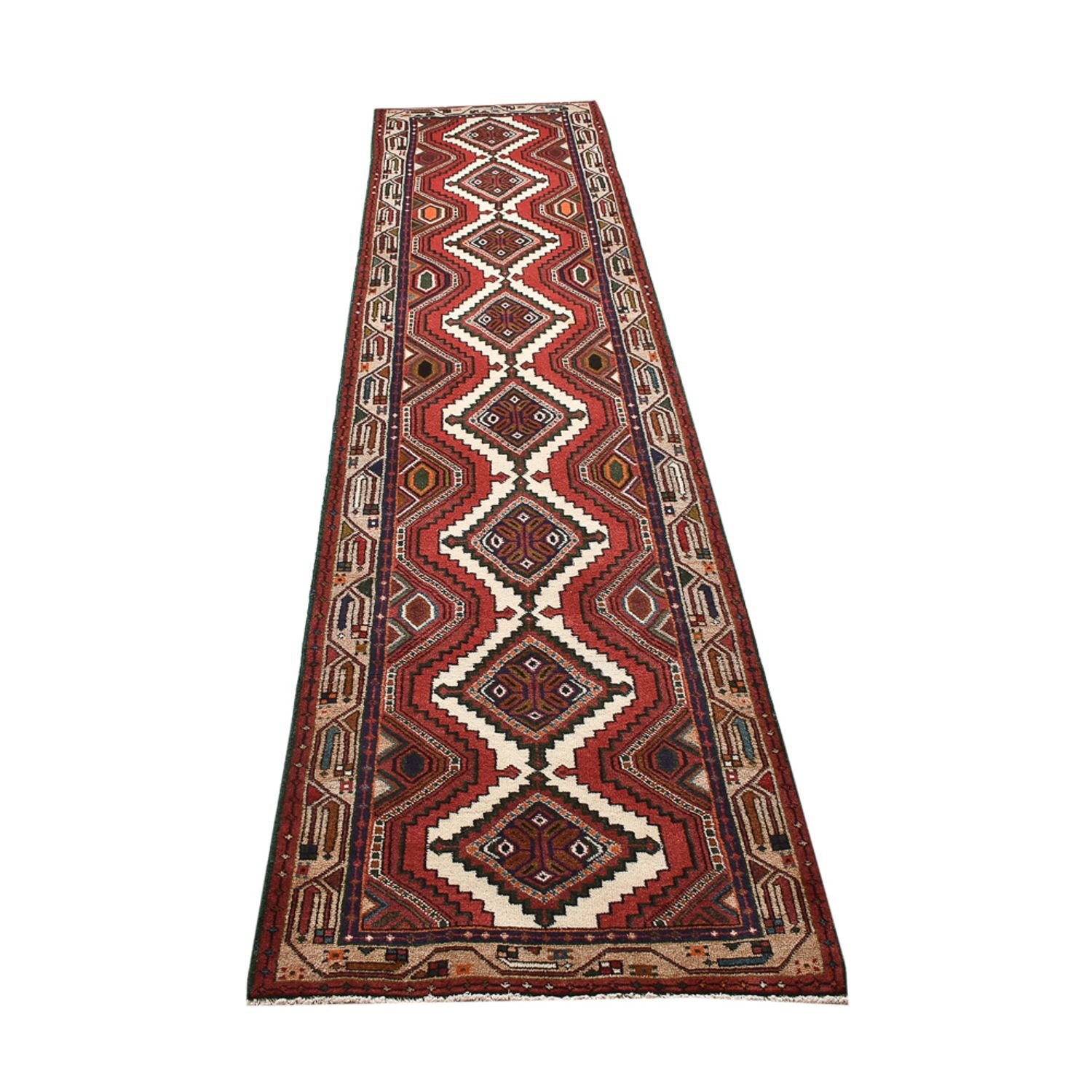 Tapis de couloir Tapis persan - Nomadic - 318 x 73 cm - rouge
