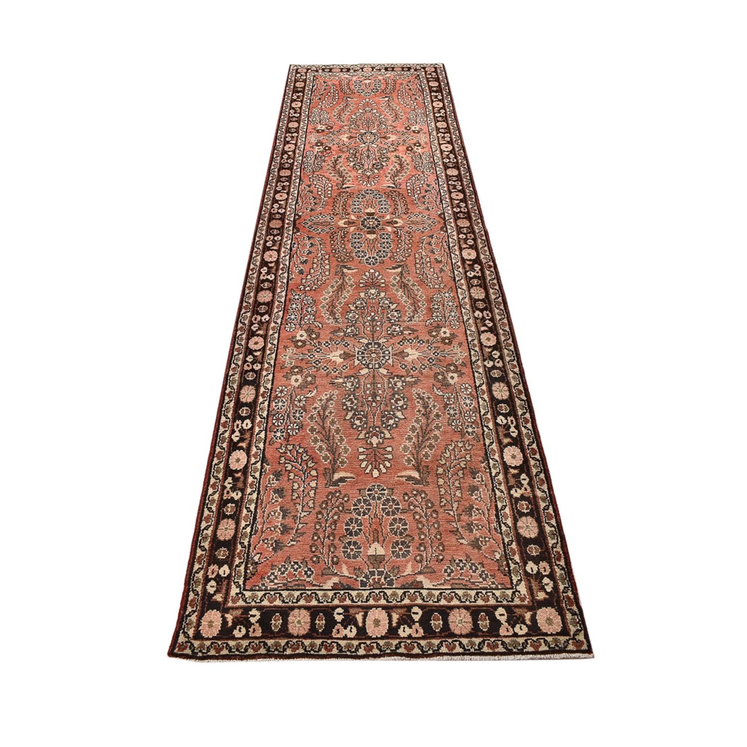Tapis de couloir Tapis persan - Classique - 373 x 90 cm - rouge clair