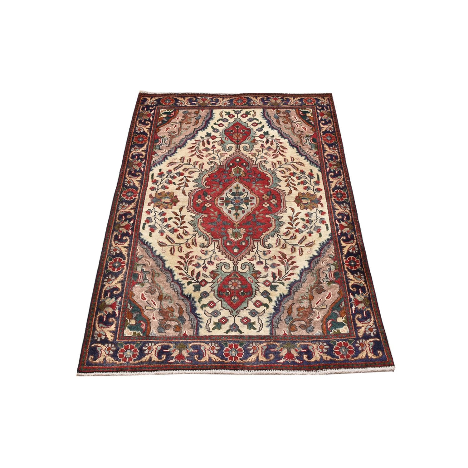 Tapis persan - Tabriz - 150 x 92 cm - multicolore