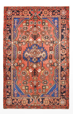 Tapis persan - Nomadic - 168 x 108 cm - rouge clair