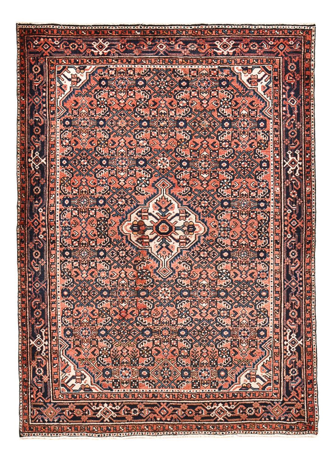 Tapis persan - Nomadic - 208 x 147 cm - rouge clair