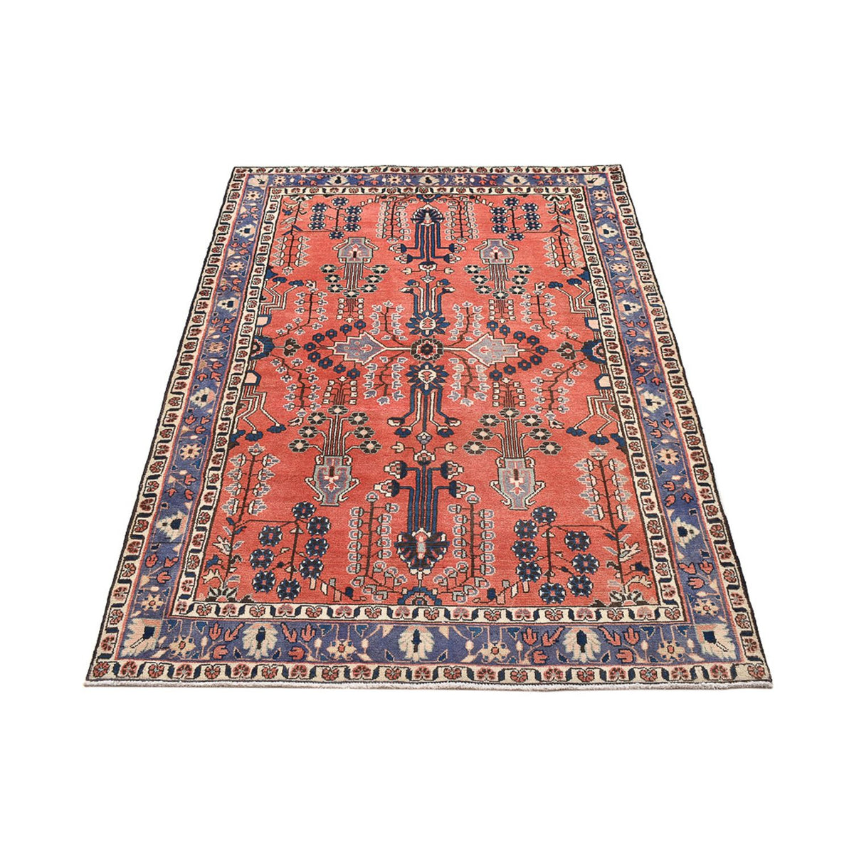Tapis persan - Nomadic - 191 x 129 cm - rouge clair
