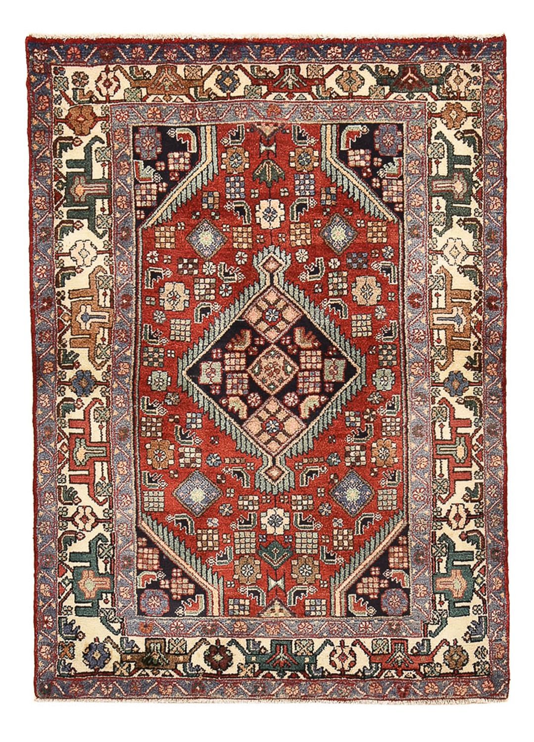 Tapis persan - Nomadic - 151 x 105 cm - rouge