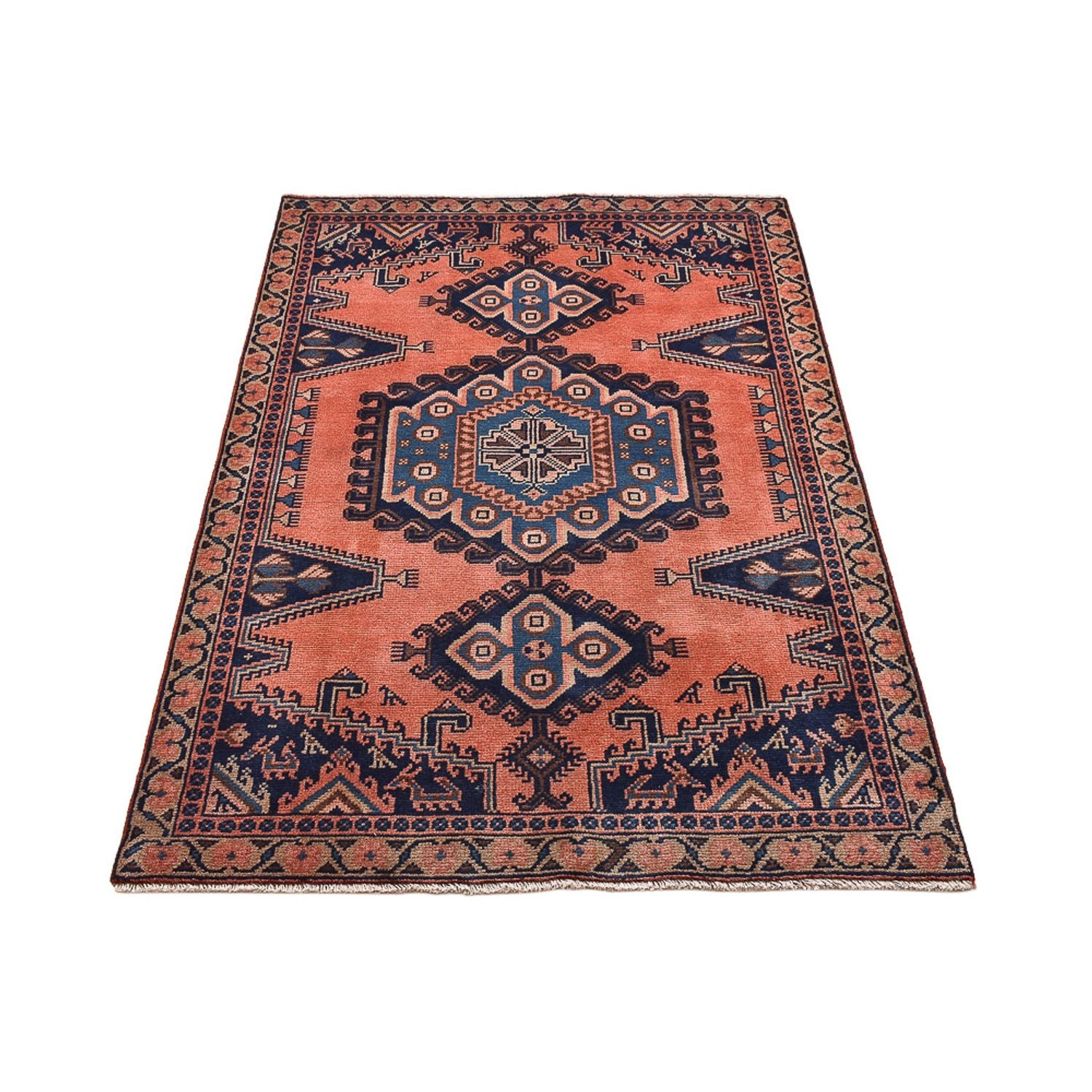 Tapis persan - Nomadic - 160 x 103 cm - rouge clair