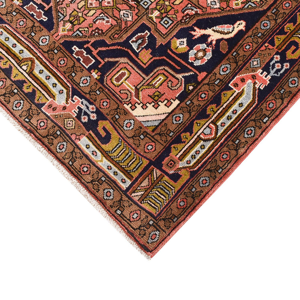 Tapis persan - Nomadic - 160 x 102 cm - rouge clair