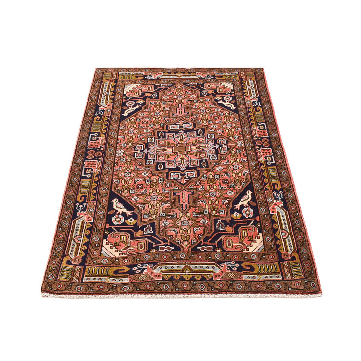 Tapis persan - Nomadic - 160 x 102 cm - rouge clair