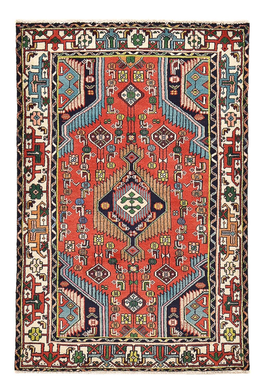 Tapis persan - Nomadic - 145 x 96 cm - rouge