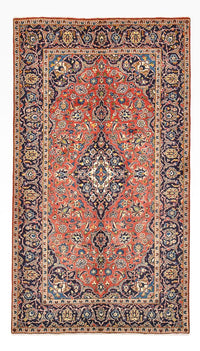 Tapis persan - Keshan - 263 x 146 cm - rouge clair