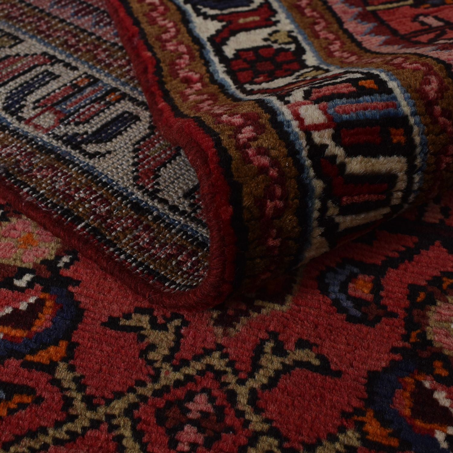 Tapis de couloir Tapis persan - Nomadic - 395 x 105 cm - rouge