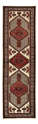 Tapis de couloir Tapis persan - Nomadic - 338 x 100 cm - rouge