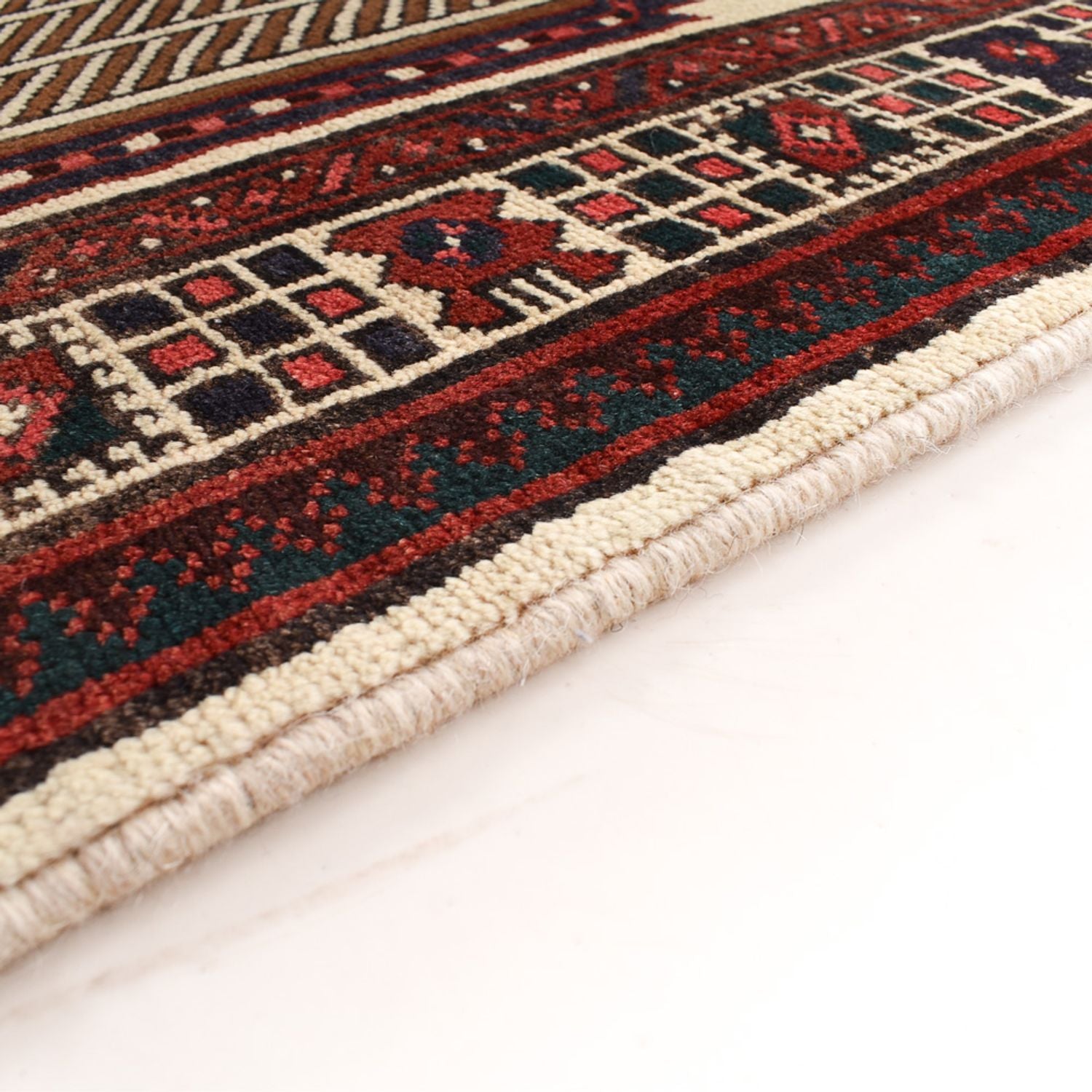 Tapis de couloir Tapis persan - Nomadic - 338 x 100 cm - rouge