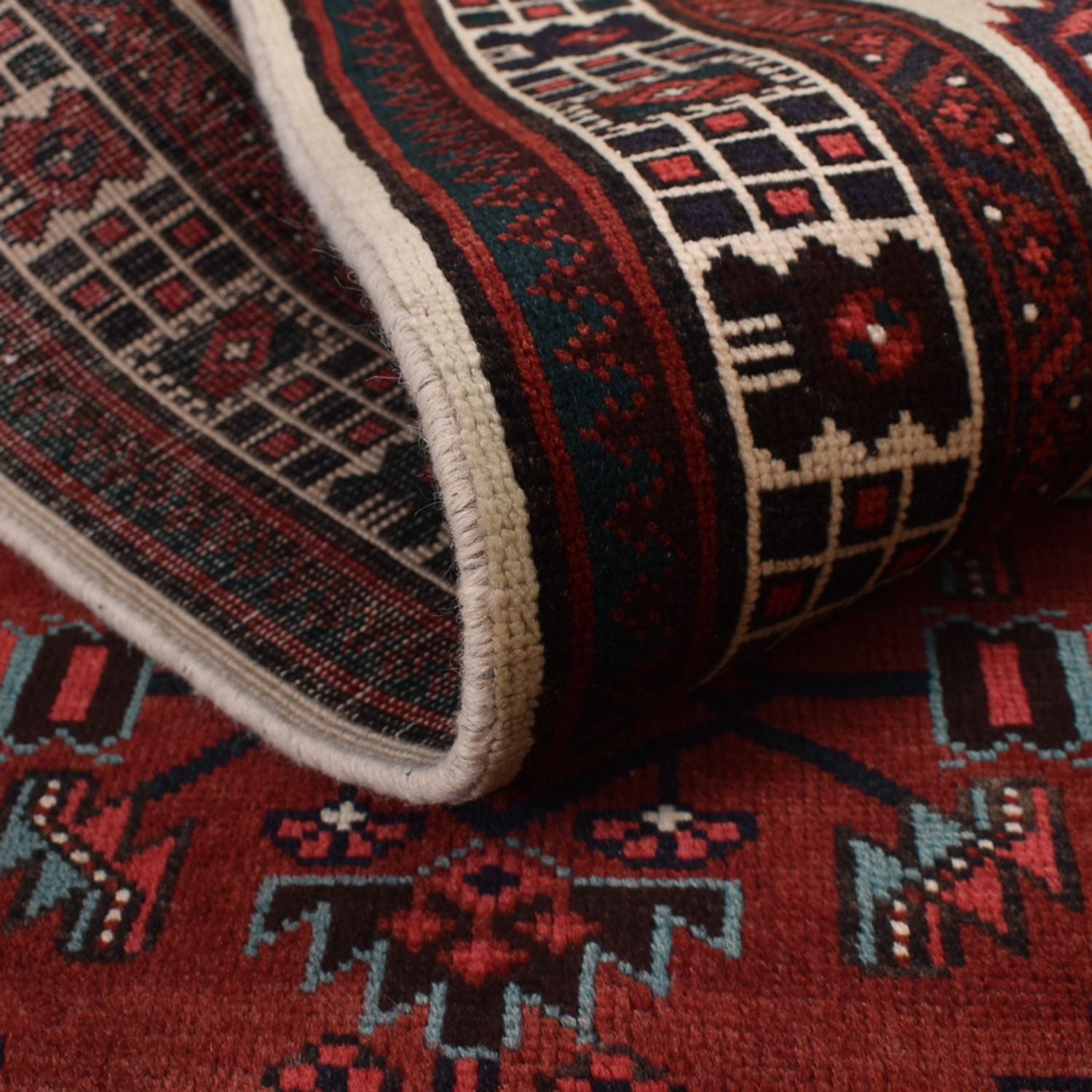 Tapis de couloir Tapis persan - Nomadic - 338 x 100 cm - rouge