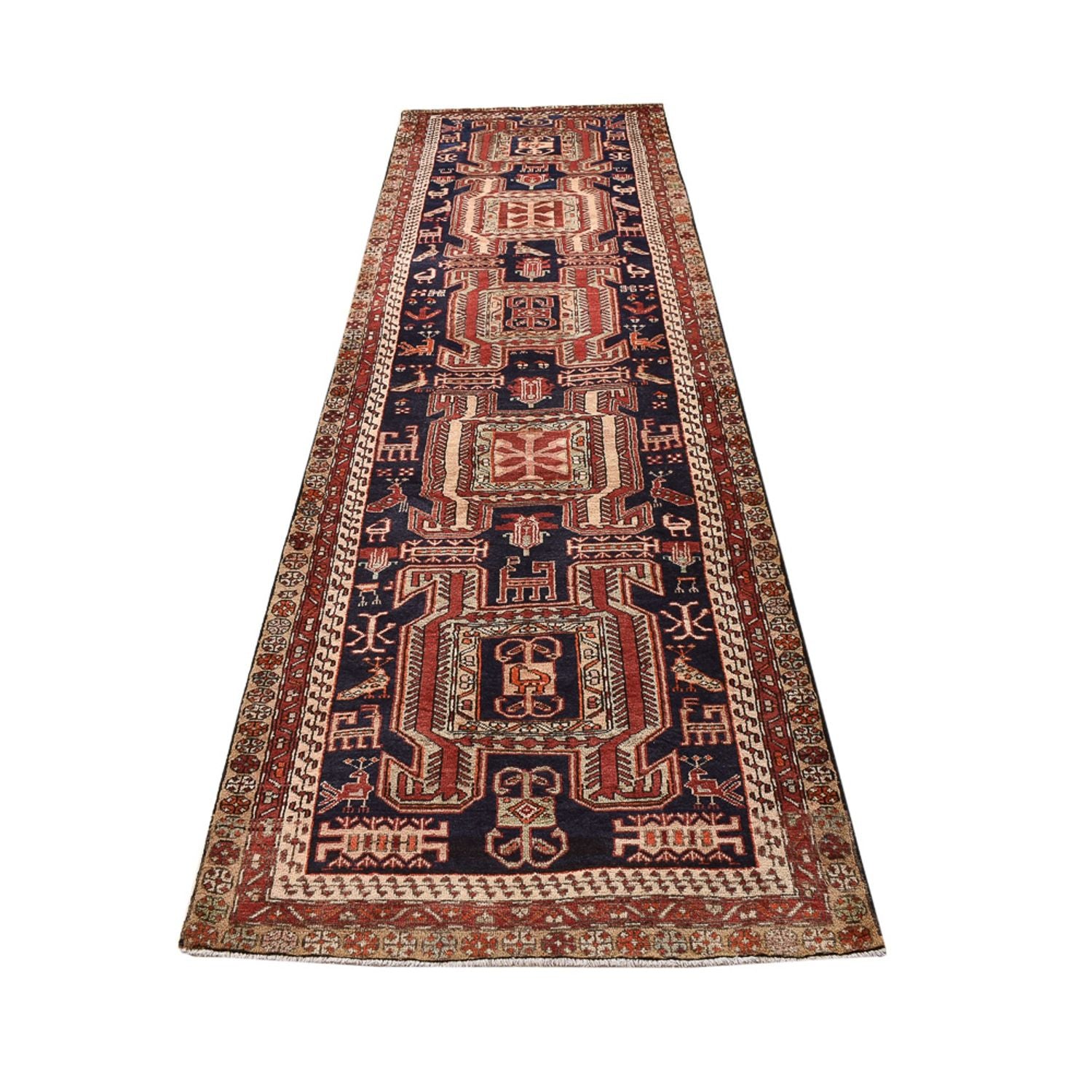 Tapis de couloir Tapis persan - Nomadic - 325 x 100 cm - rouge clair