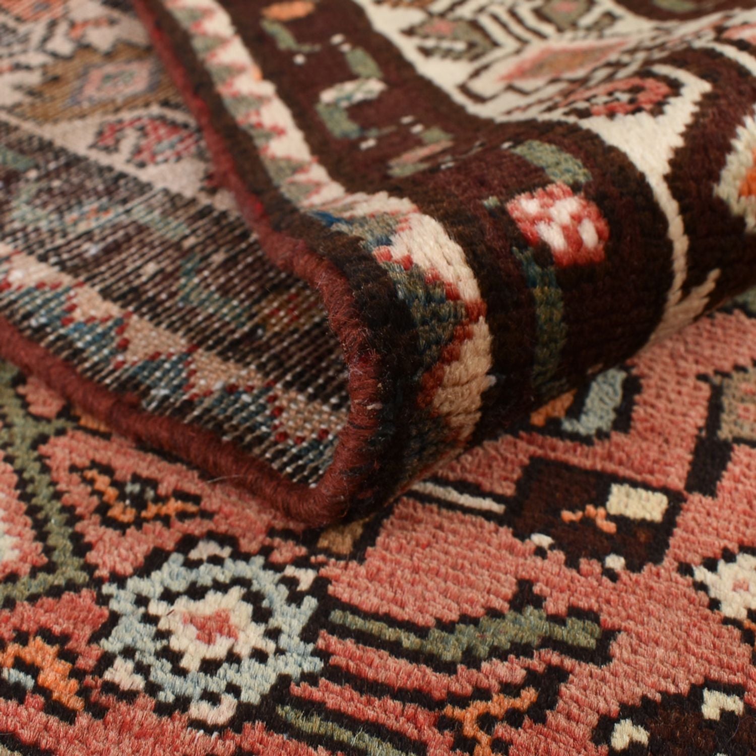 Tapis de couloir Tapis persan - Nomadic - 308 x 128 cm - rouge clair