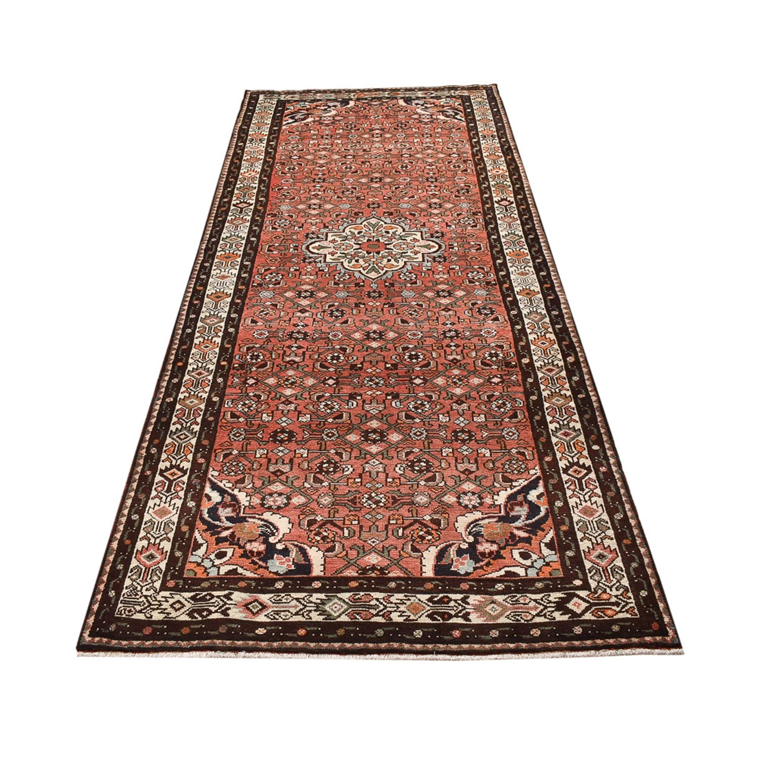 Tapis de couloir Tapis persan - Nomadic - 308 x 128 cm - rouge clair