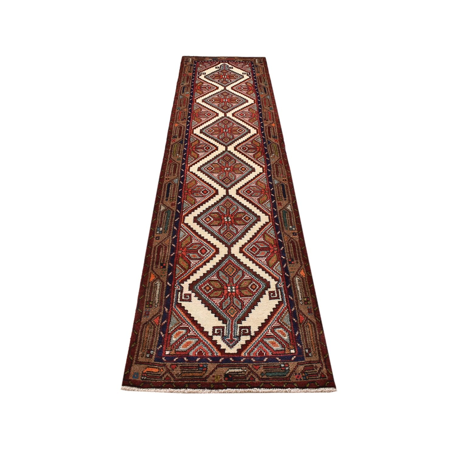 Tapis de couloir Tapis persan - Nomadic - 311 x 73 cm - rouge clair