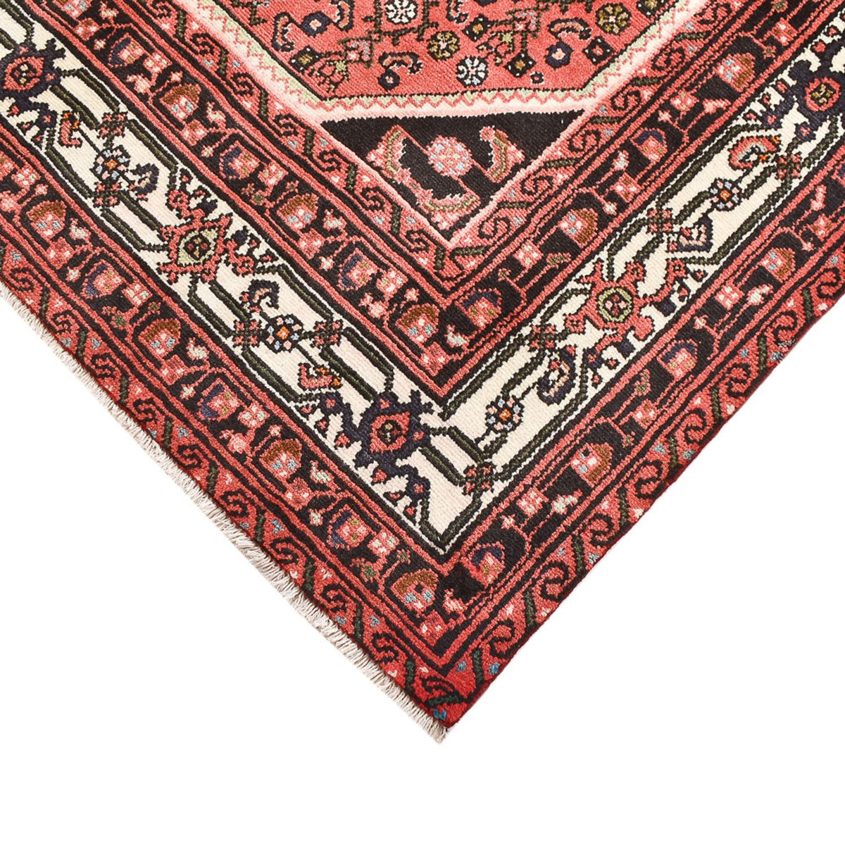 Tapis persan - Nomadic - 206 x 132 cm - rouge clair