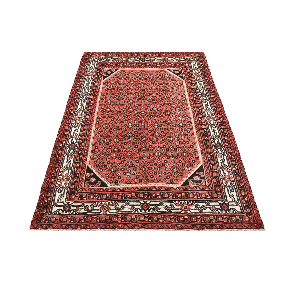 Tapis persan - Nomadic - 206 x 132 cm - rouge clair