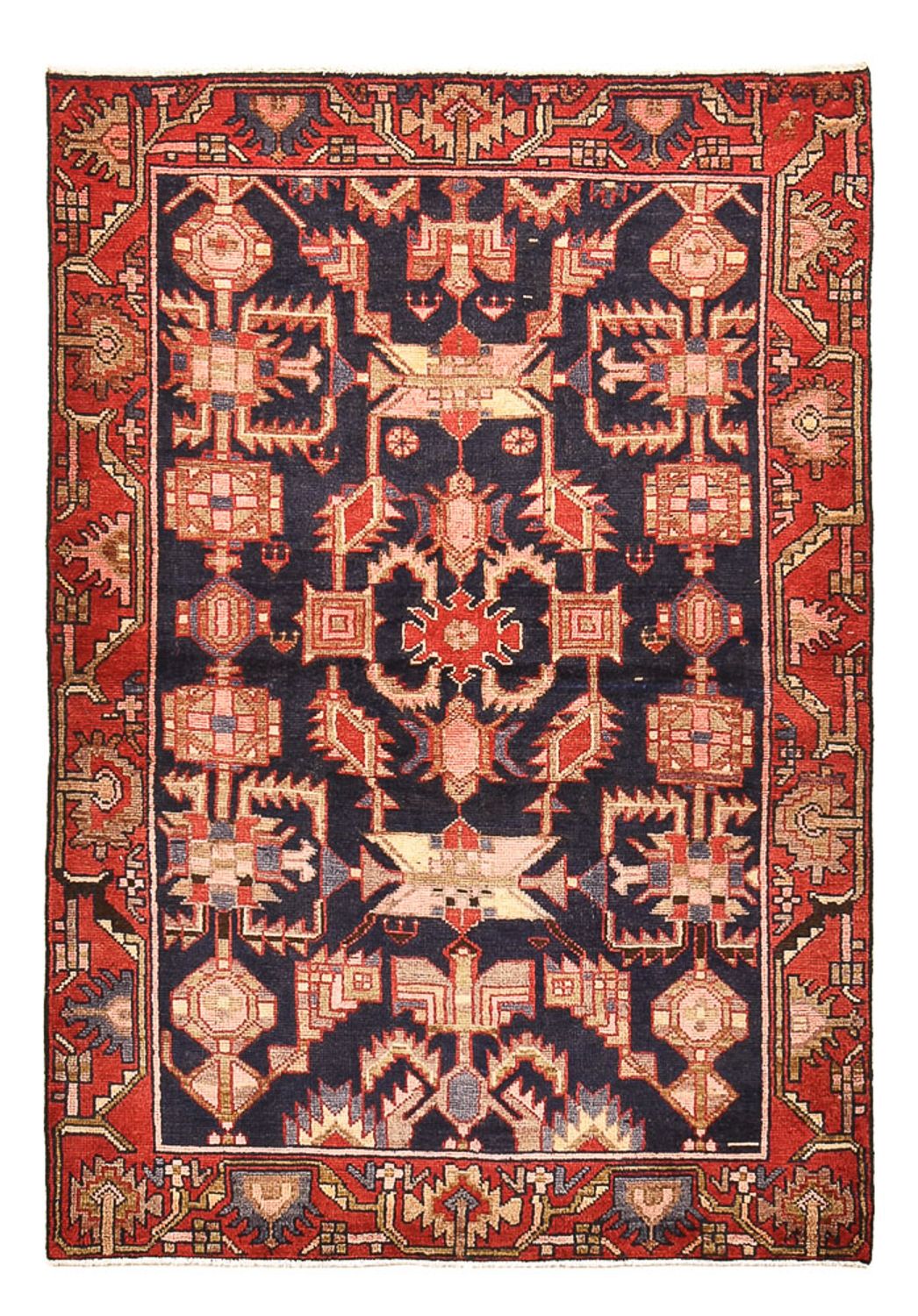 Tapis persan - Nomadic - 158 x 110 cm - bleu foncé