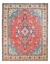 Tapis persan - Tabriz - 343 x 255 cm - rouge