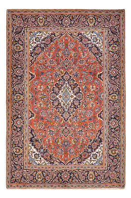 Tapis persan - Keshan - 210 x 140 cm - rouge clair
