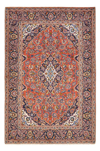 Tapis persan - Keshan - 210 x 140 cm - rouge clair