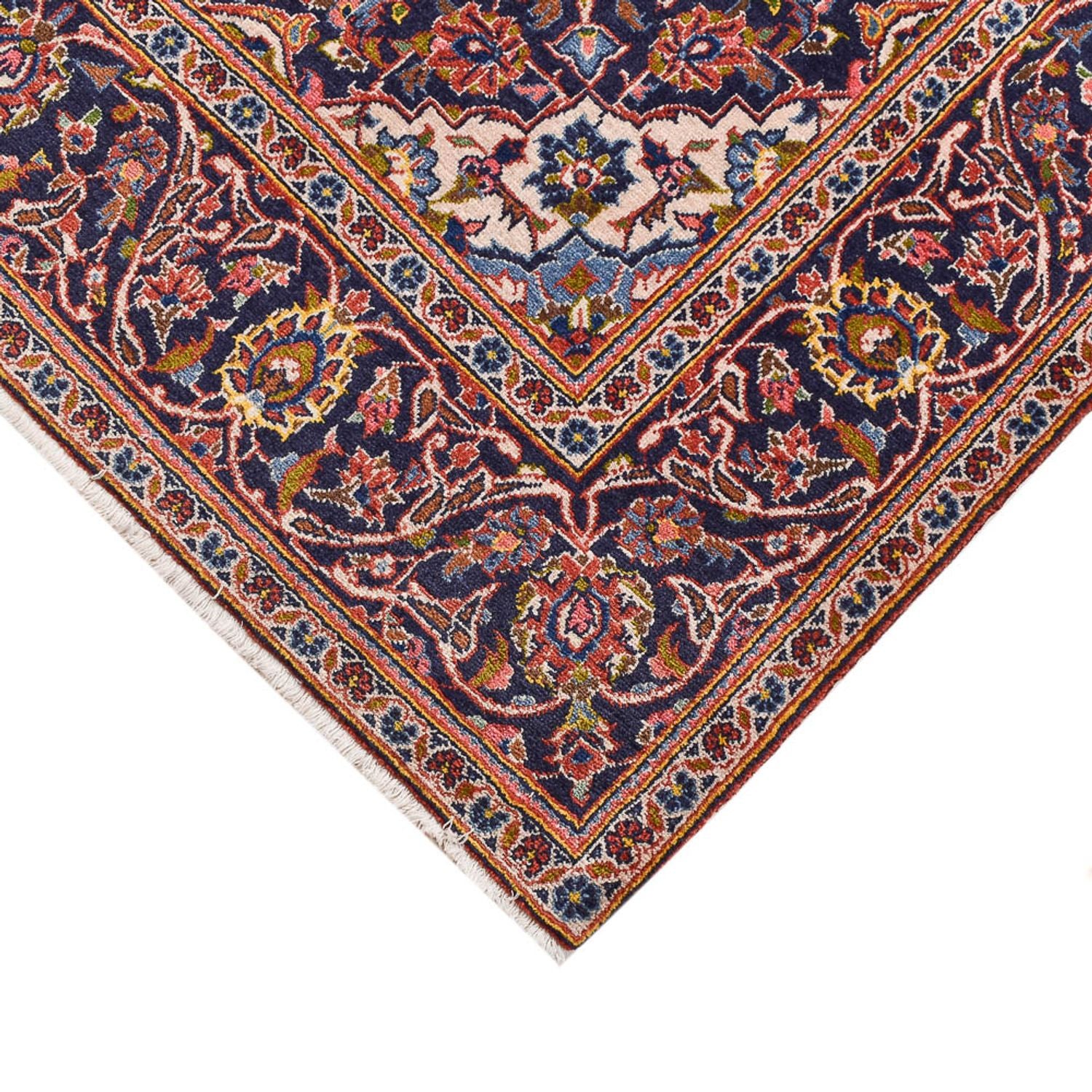 Tapis persan - Keshan - 210 x 140 cm - rouge clair
