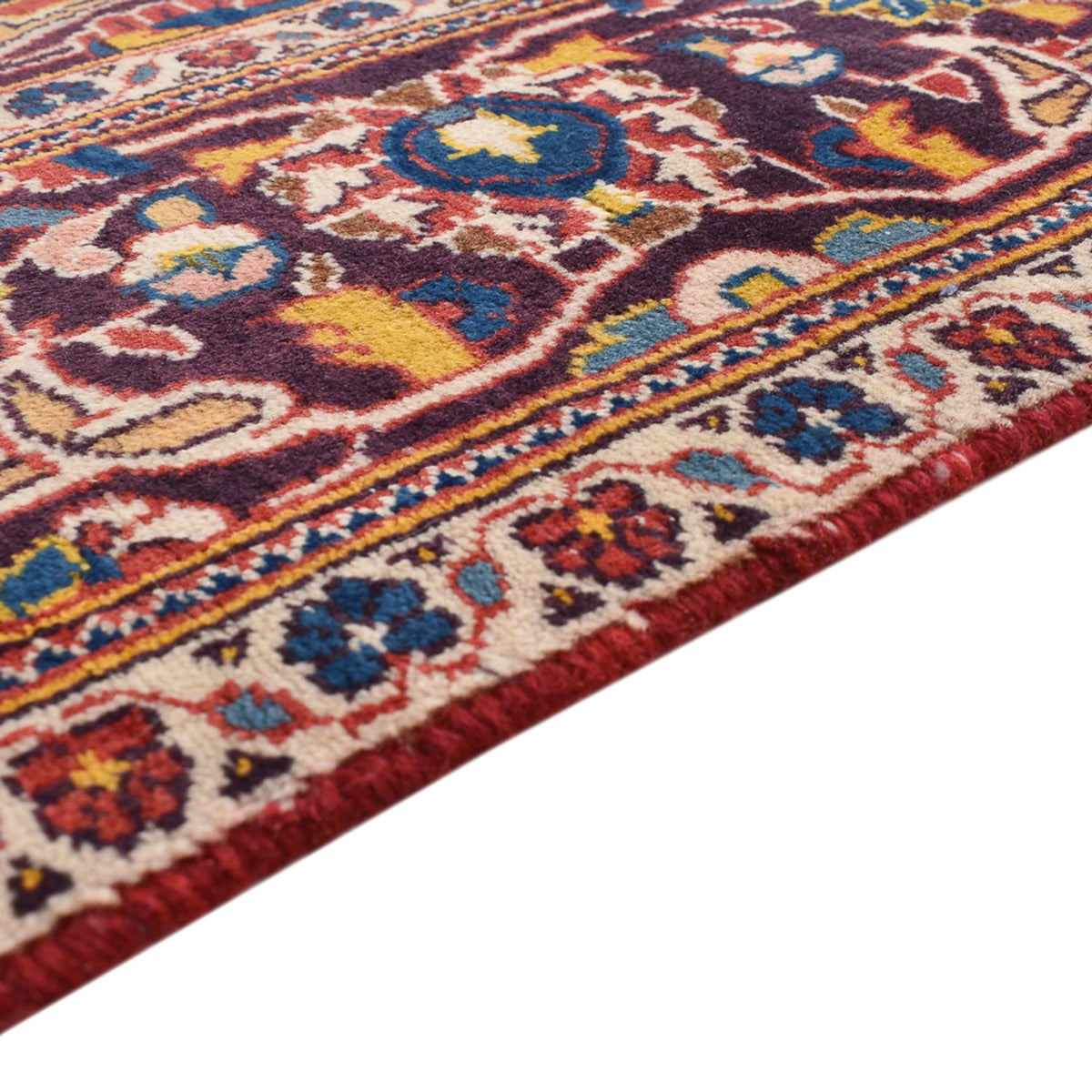 Tapis persan - Keshan - 220 x 136 cm - rouge clair
